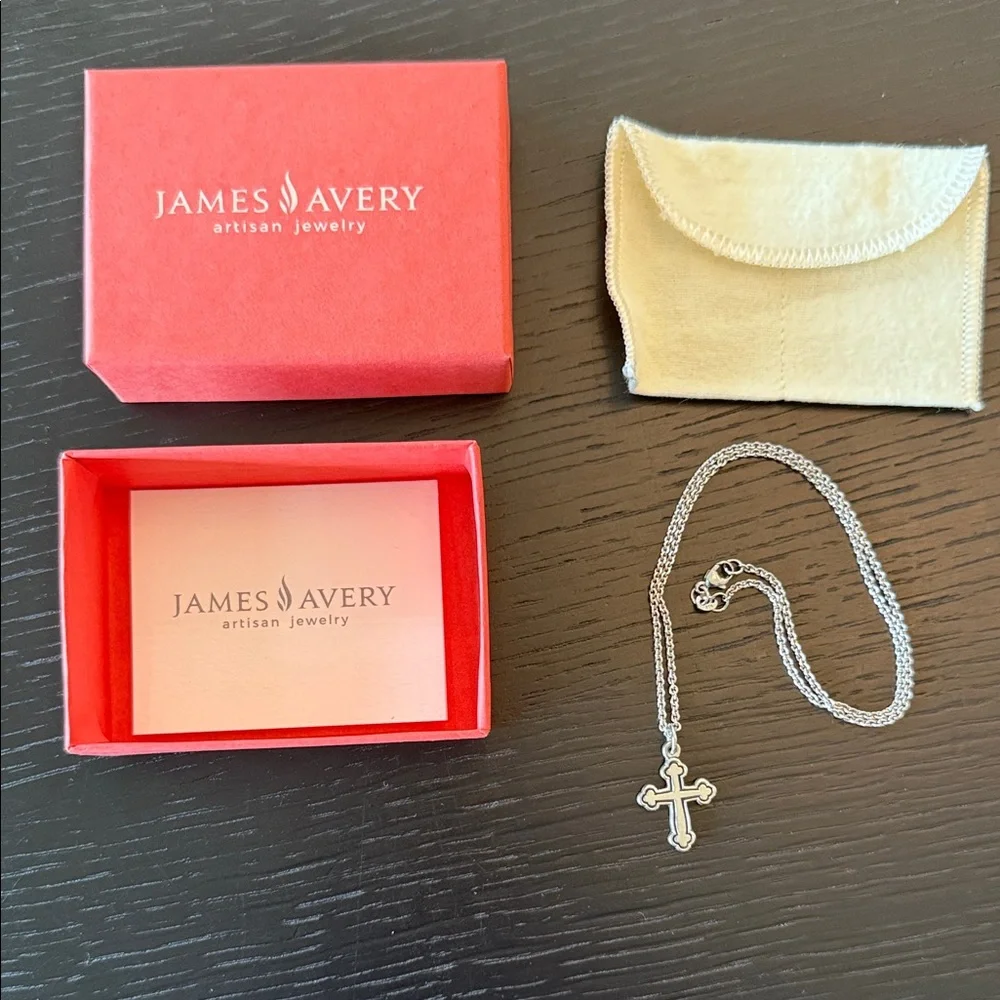 James Avery Silver Cross Necklace - Picture 2 of 4